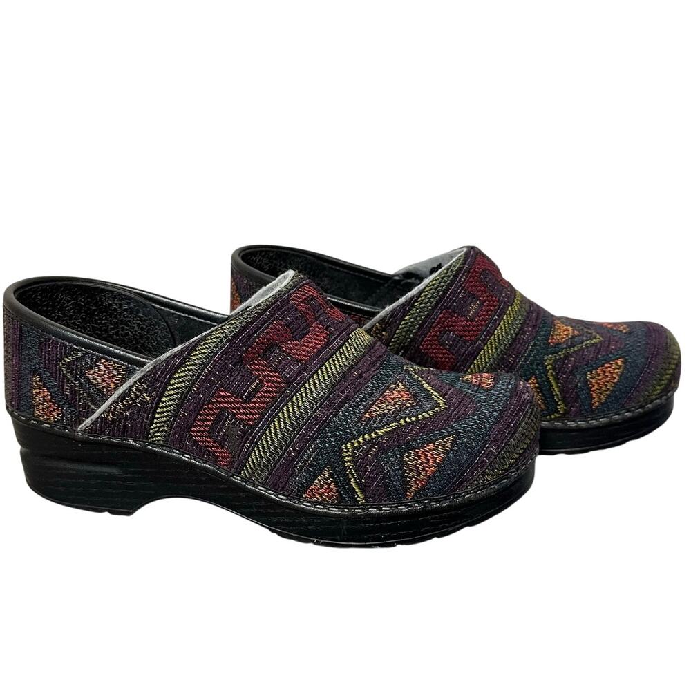 Dansko Professional Tapestry Clogs EU 38 Boho Made in Italy